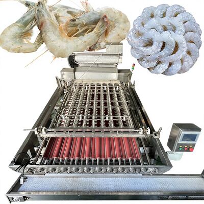 سعر جيد آلة قشر الجمبري على الشاشة الملامسة Multiscene 3000W 150-250KG / H قشر الجمبري التلقائي 3kw آلة قشر الجمبري متصل
