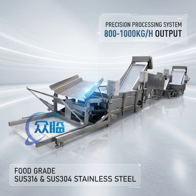 سعر جيد مستمرة المهام المعدات مصنع معالجة المأكولات البحرية الصف الغذائي SUS304 2500-3000KG 0.8KW 60Hz متصل