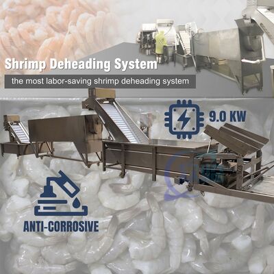 سعر جيد Advanced Shrimp Head Separation Machine SUS304 2000-2500KG 15KW 440V For Seafood Export Company متصل
